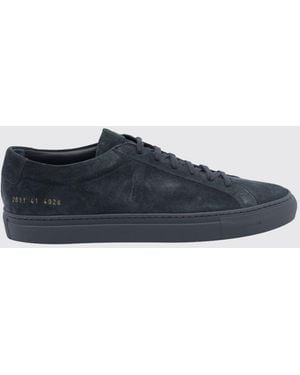 Common Projects Achilles Premium Low-Top-Sneakers Aus Wildleder Mit Logo - Blau