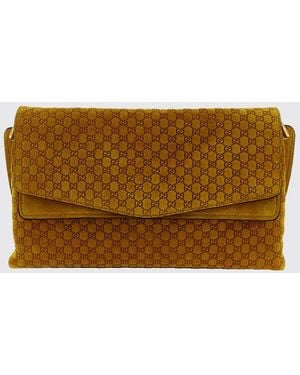 Gucci Sac En Daim Avec Monogramme Gg All-Over - Marron