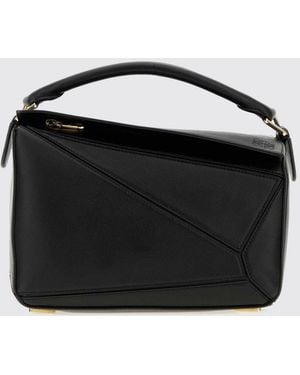 Loewe Kleine Featherlight Puzzle Handtasche Von Aus Nappa-Lammleder - Schwarz