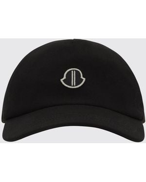 RICK OWENS MONCLER Moncler Cotton Hat With Logo - Black