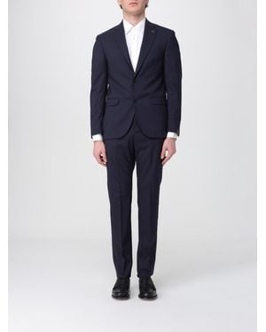 Manuel Ritz Single-Breasted Suit - Blue