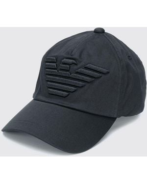 Emporio Armani Baumwoll-Baseballkappe Von Mit Adler-Logo - Blau