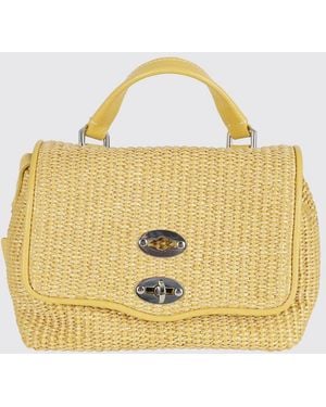 Zanellato Postina Baby Raffia And Leather Bag - Metallic