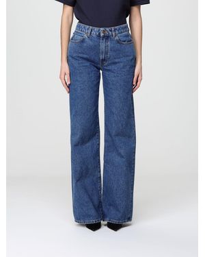 Balmain Vaqueros De Pernera Ancha De De Algodón - Azul