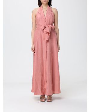 Hanita Linen Blend Chemisier Dress - Pink