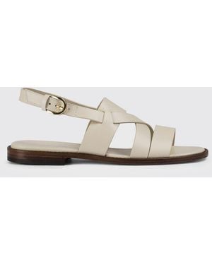 Doucal's Leather Sandal - White