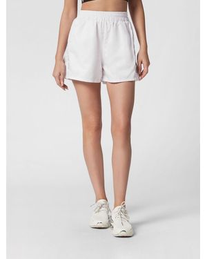 Philipp Plein Pantalones Cortos Deportivos De Tejido Técnico Con Cintura Elástica - Blanco