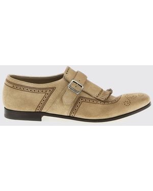 Church's Shanghai Suede Monk Strap With Brogue Motif - White