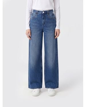 Isabel Marant Jean Large Lemony En Denim De Coton À Taille Haute - Bleu