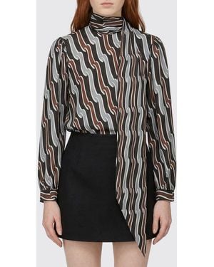 Gucci Silk Shirt With Graphic Print - Black