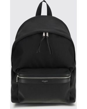 Saint Laurent Mochila City De Nailon - Negro