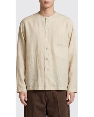 Lemaire Minimal Silk Blend Shirt - Natural