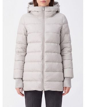 Herno A-Shape Short Water-Repellent Nylon Down Jacket With Hood - Gray