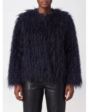 forte_forte Fur Coat - Blue