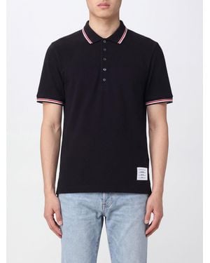 Thom Browne Polo A Maniche Corte - Nero