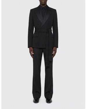 Valentino Virgin Wool Double Breasted Blazer - Black