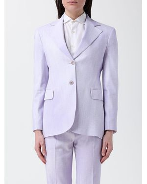 Ermanno Scervino Single Breasted Viscose Blazer - Purple