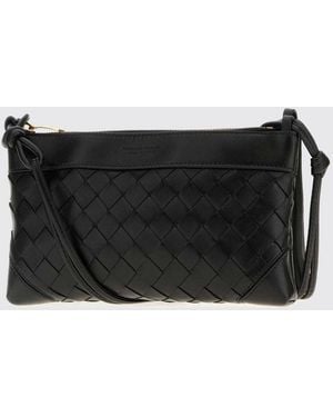 Bottega Veneta Umhängetasche Aus Intrecciato-Kalbsleder - Schwarz