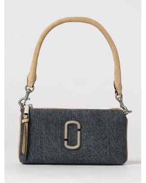 Marc Jacobs Denim And Suede Bag - Grey