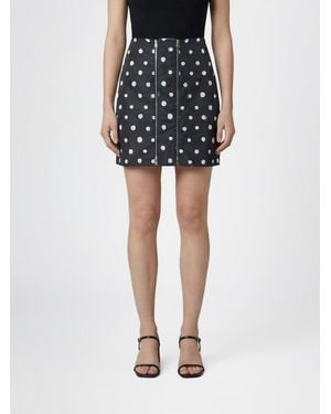 Fendi Polka Dot Silk Mini Skirt - Black