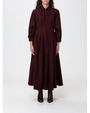 Max Mara Midi Chemisier Dress - Red