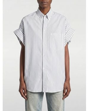 Balenciaga Striped Cotton Shirt - White