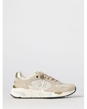 Premiata Mased Suede And Nylon Trainers - White