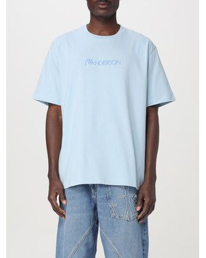 JW Anderson Embroidered Logo Tshirt - Blue