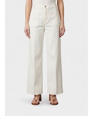 Victoria Beckham Mid-Rise Wide-Leg Jeans - White