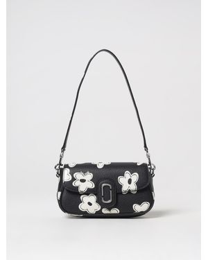 Marc Jacobs The Daisy Clover Grained Leather Bag With Flower Print - White