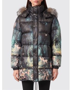 Philipp Plein Printed Nylon Fairy Down Jacket - Grey