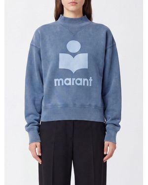 Isabel Marant Sudadera Oversize De Algodón Con Logo De Y Cuello Embudo - Azul