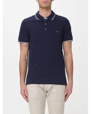 Fay Cotton Polo Shirt With Logo - Blue