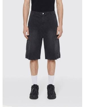 44 Label Group Knee-Length Cotton Denim Cargo Shorts - Blue