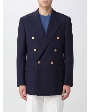 Tagliatore Double-Breasted Blazer With Peak Lapels And Button Closure - Blue