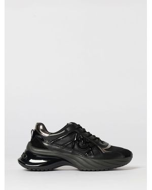 Pinko Ariel 33 Leather And Nylon Trainers - Black