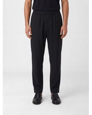 Giorgio Armani Virgin Wool Slim Fit Trousers - Black