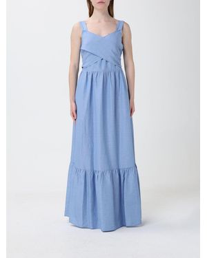 Liu Jo Linen Blend Long Dress - Blue
