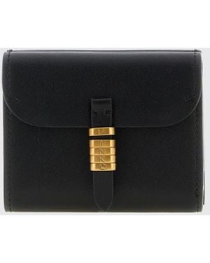 Pinko Lettering Leather Wallet - White