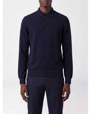 Kangra Polo De Manga Larga En Lana Merina Extrafina - Azul