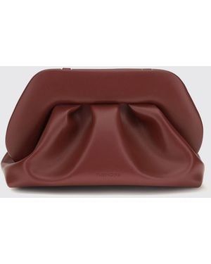 THEMOIRÈ Themoir&Egrave Bios Draped-Design Vegan Leather Clutch - Brown