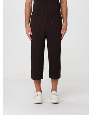 Homme Plissé Issey Miyake Cropped Pleated Trousers Homme Plissé Issey Miyake - Black