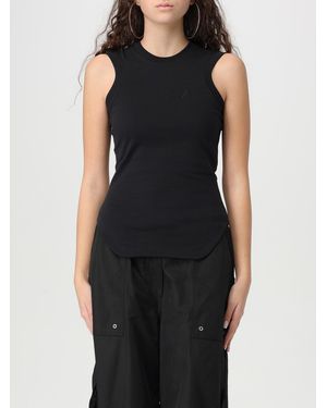 The Attico Stretch Cotton Tank Top - Black