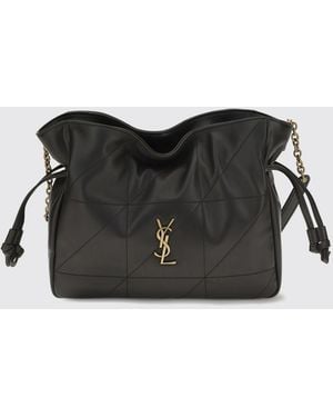 Saint Laurent Bolso Saco Pequeño Jamie En Piel De Cordero Acolchada - Negro