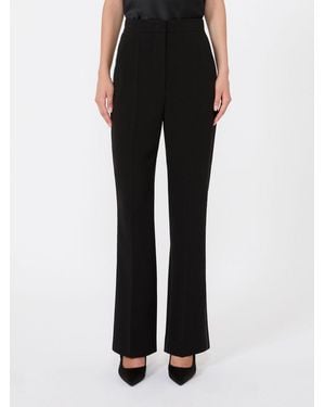 Max Mara Crêpe High-Waisted Skinny Pants - Black
