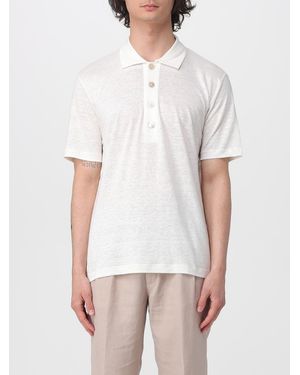 Eleventy Linen Polo Shirt - White