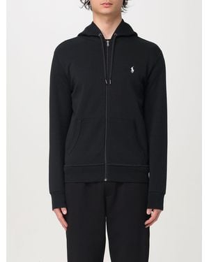 Polo Ralph Lauren Felpa Con Cappuccio E Mini Logo - Blu