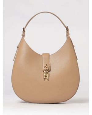 Elisabetta Franchi Round Hobo Shoulder Bag With Charm - Natural