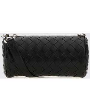 Bottega Veneta Barrel Umhängetasche Aus Kalbsleder Mit Intrecciato-Flechtmuster - Schwarz