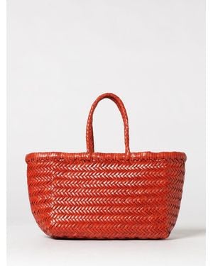 Dragon Diffusion Triple Jump Small Woven Leather Bag - Red